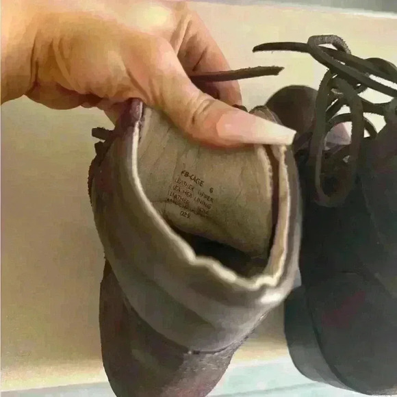 Freebird By Steven Cage Combat Boots Wine Suede size 6 NWT leather - Picture 3 of 13